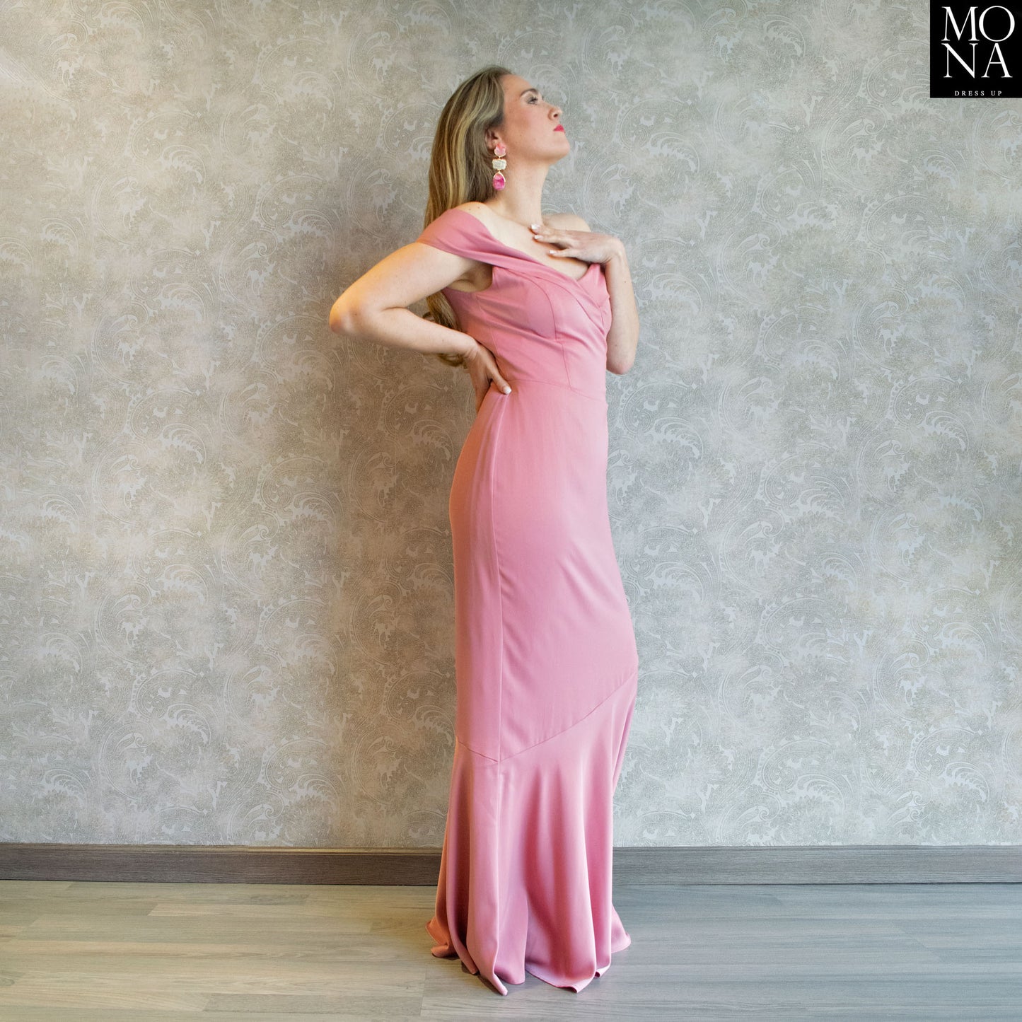 VESTIDO LARGO BIANCA ROSA