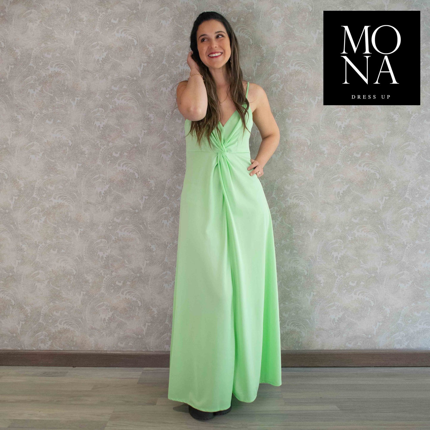 VESTIDO LARGO ALESSIA MENTA