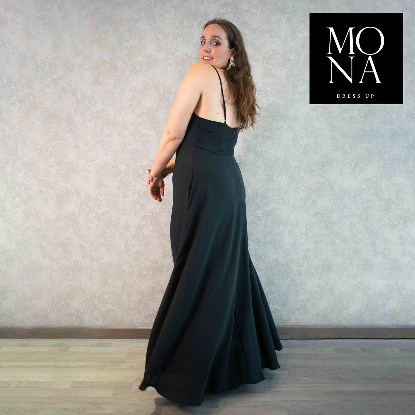 Vestido largo Candelaria negro, foto 2 de 5