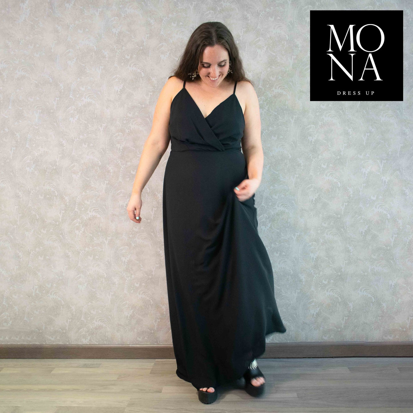Vestido largo Candelaria negro