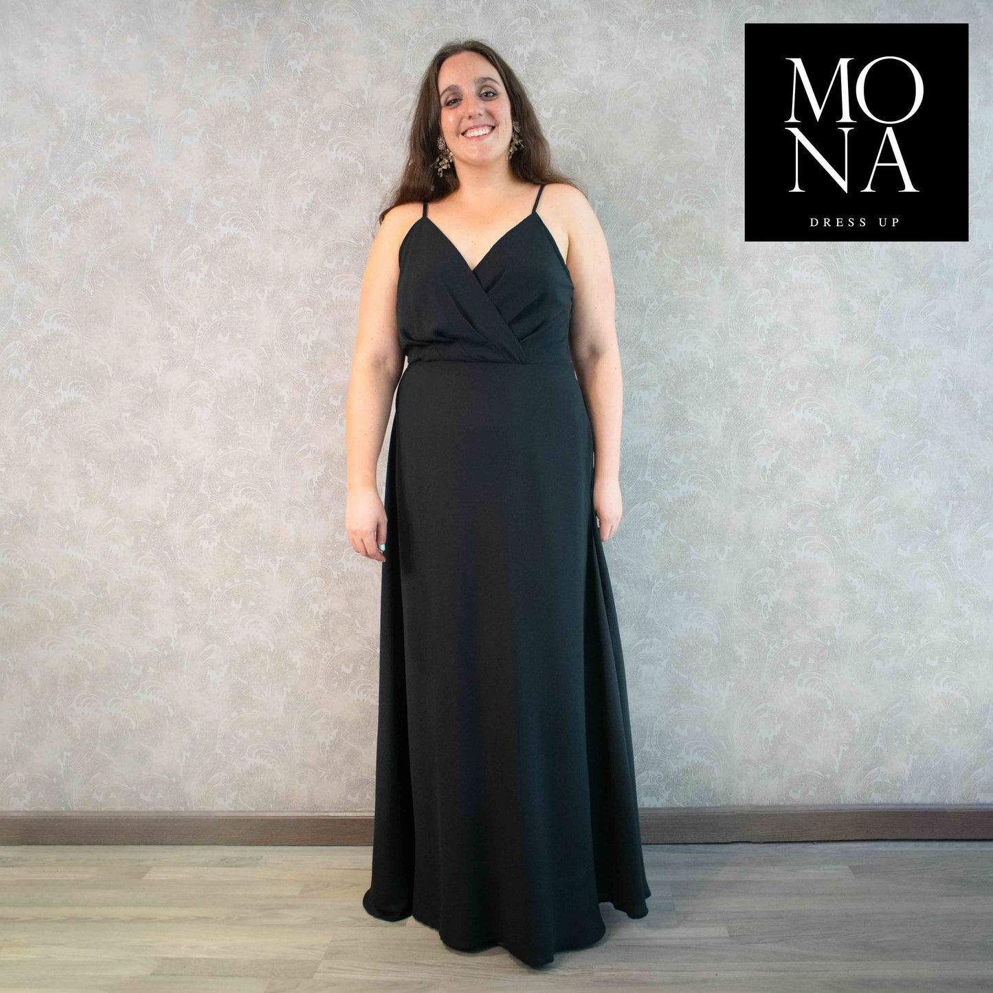 Vestido largo Candelaria negro, foto 4 de 5