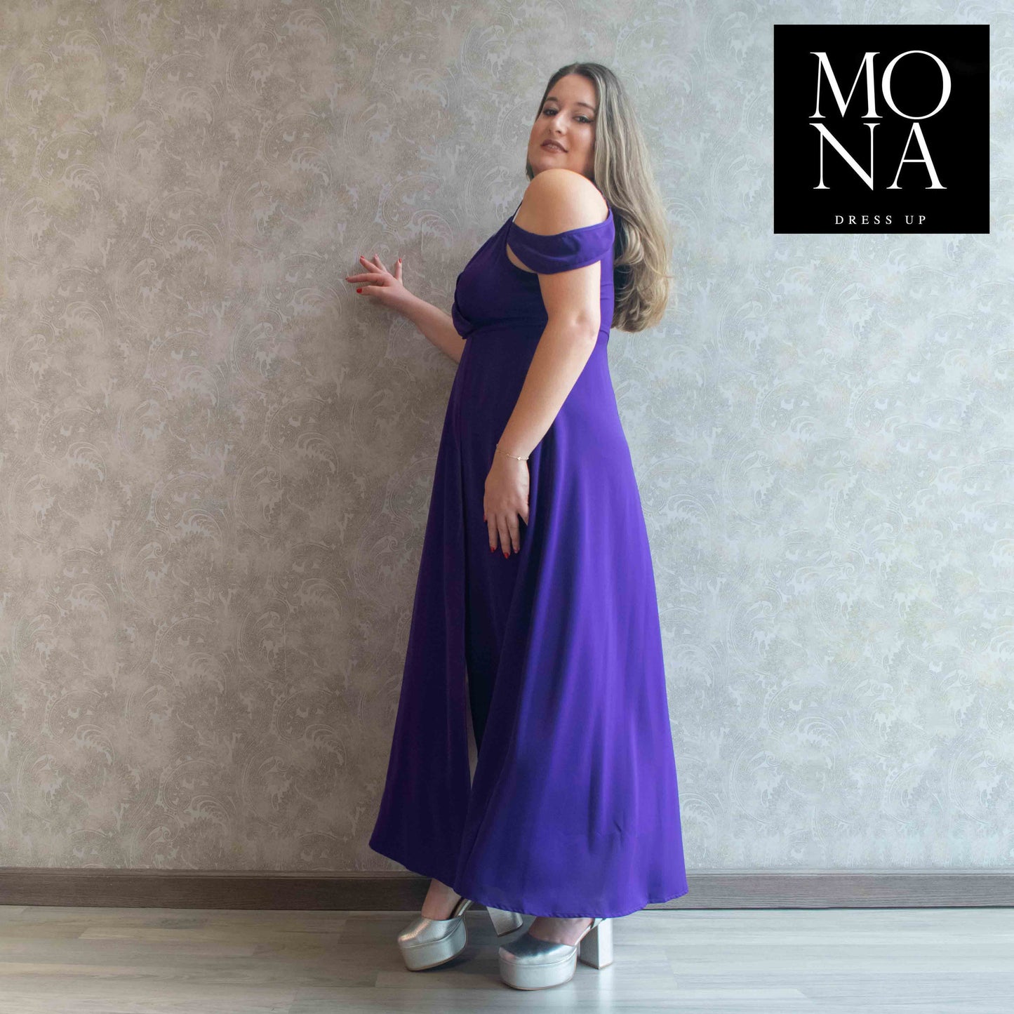 VESTIDO LARGO FRANCA MORADO