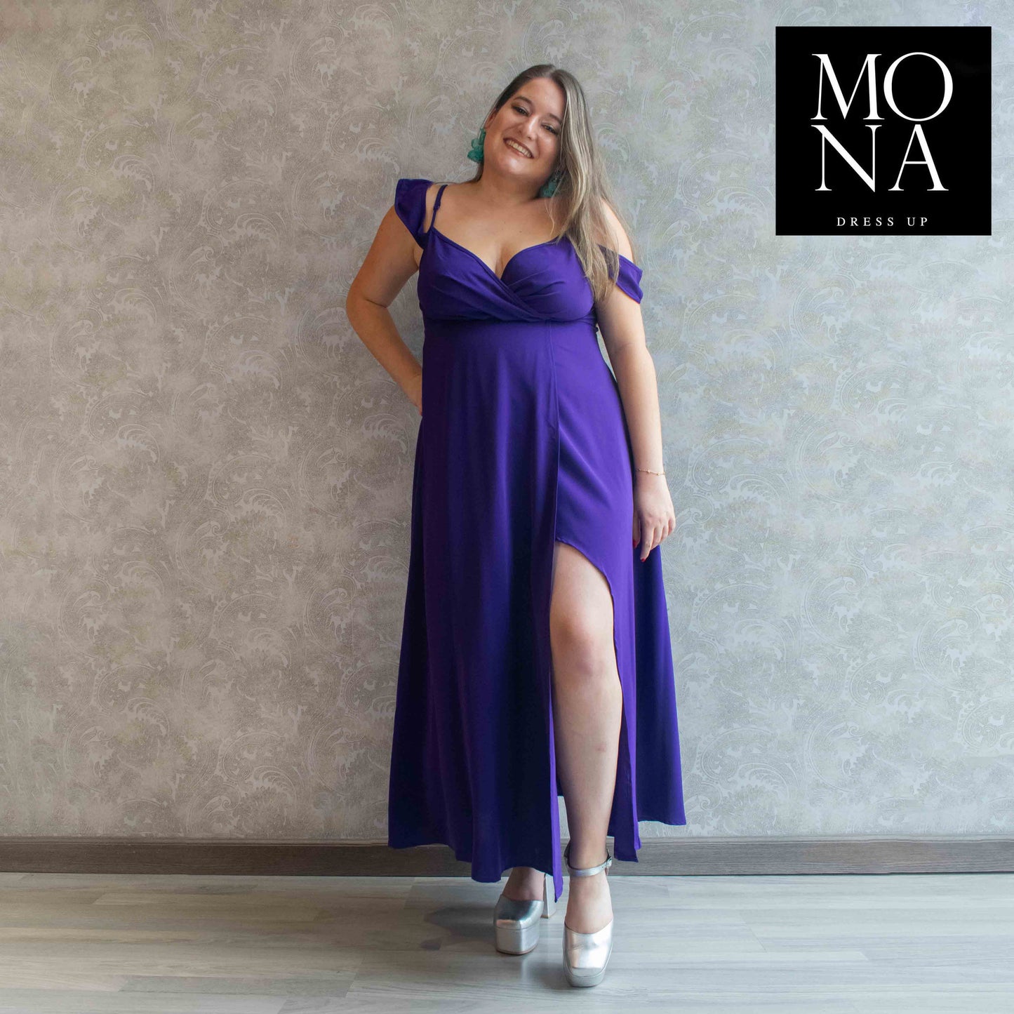 VESTIDO LARGO FRANCA MORADO
