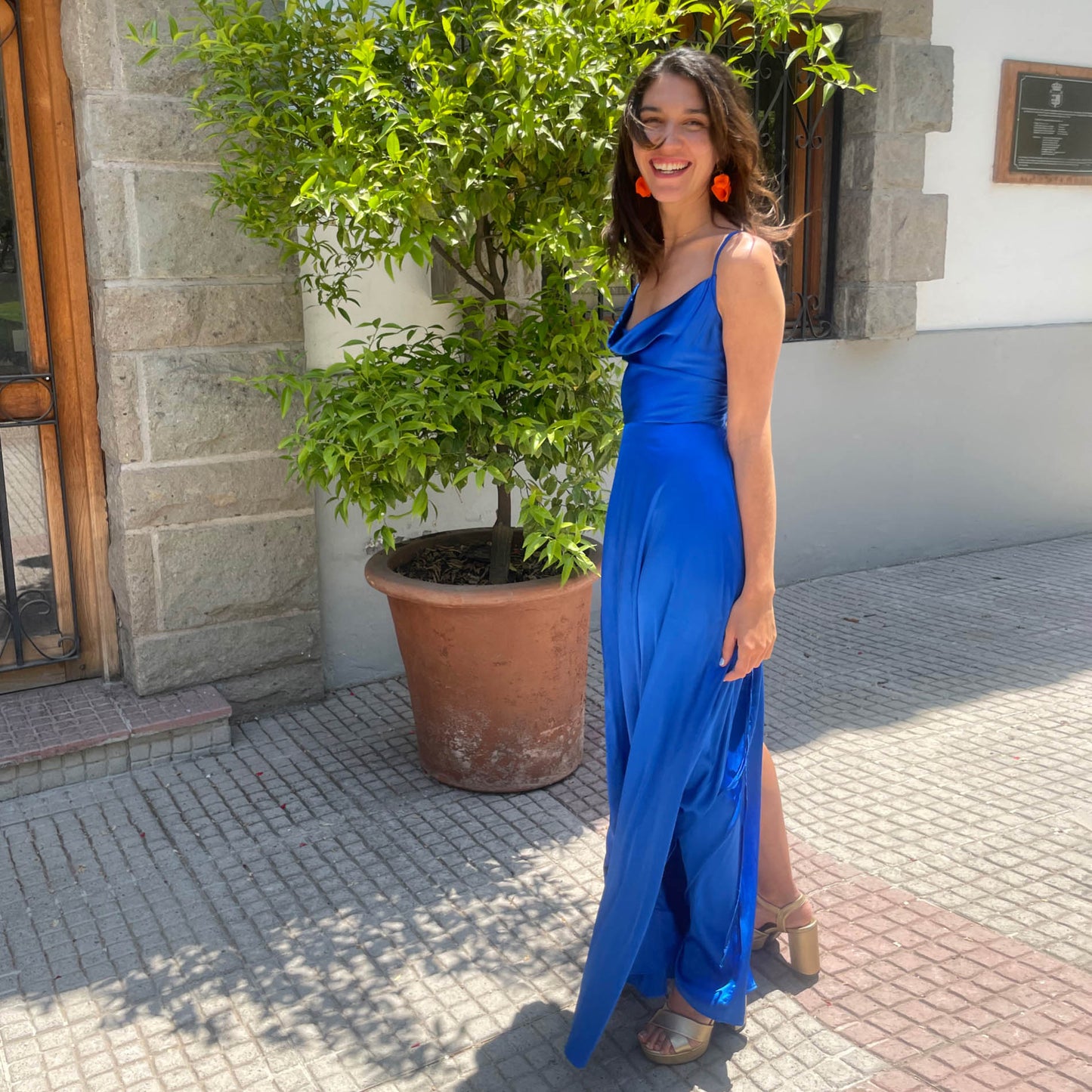 VESTIDO LARGO OCTAVIA AZUL