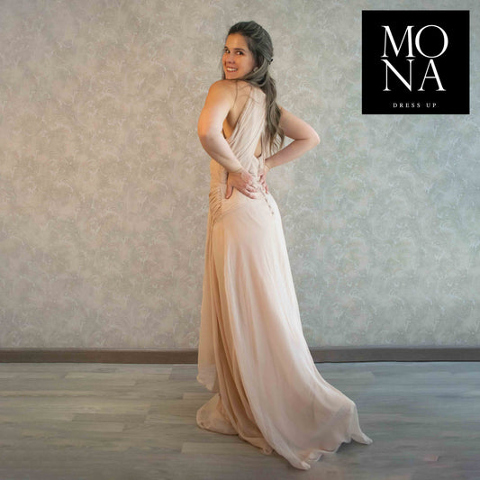 VESTIDO LARGO LUCRECIA NUDE