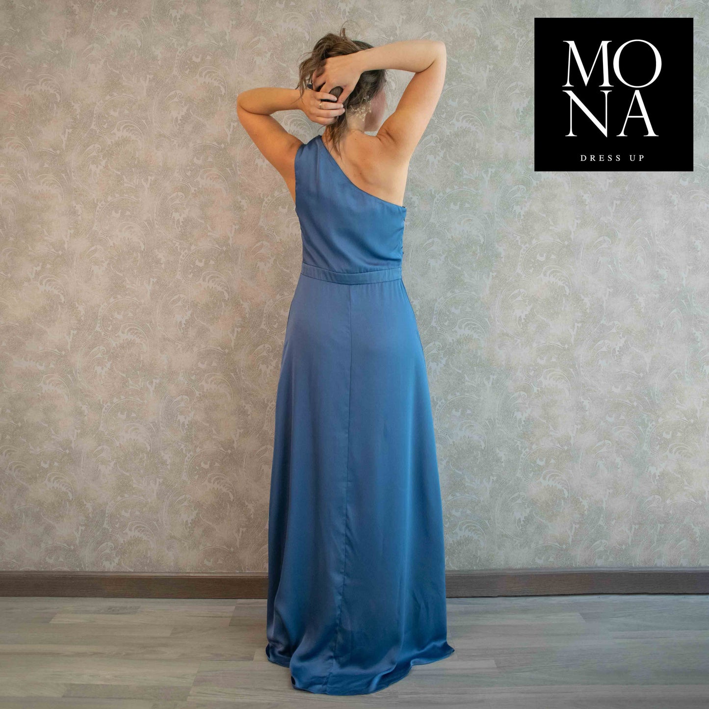 VESTIDO LARGO MAR AZUL VELA