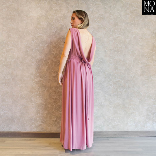 VESTIDO LARGO ABRIL ROSA