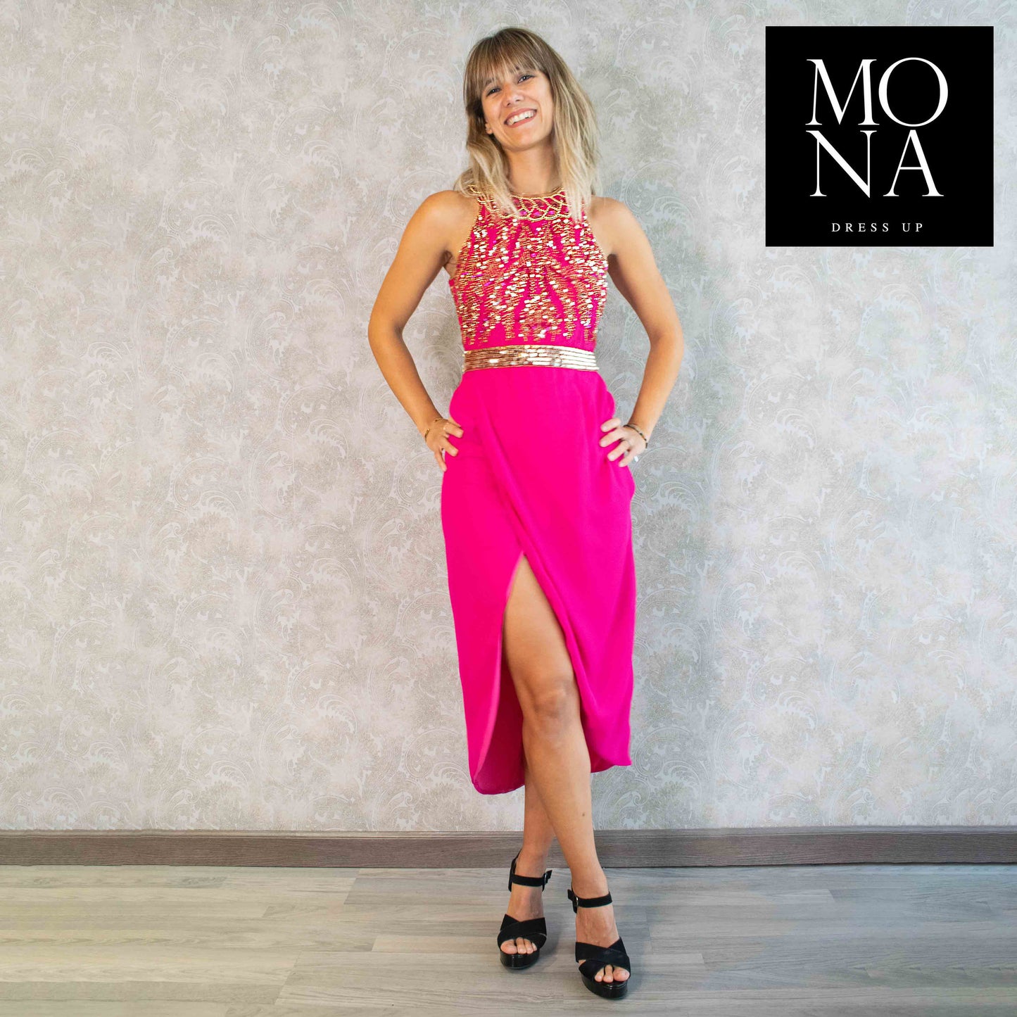 VESTIDO AUGUSTA FUCSIA