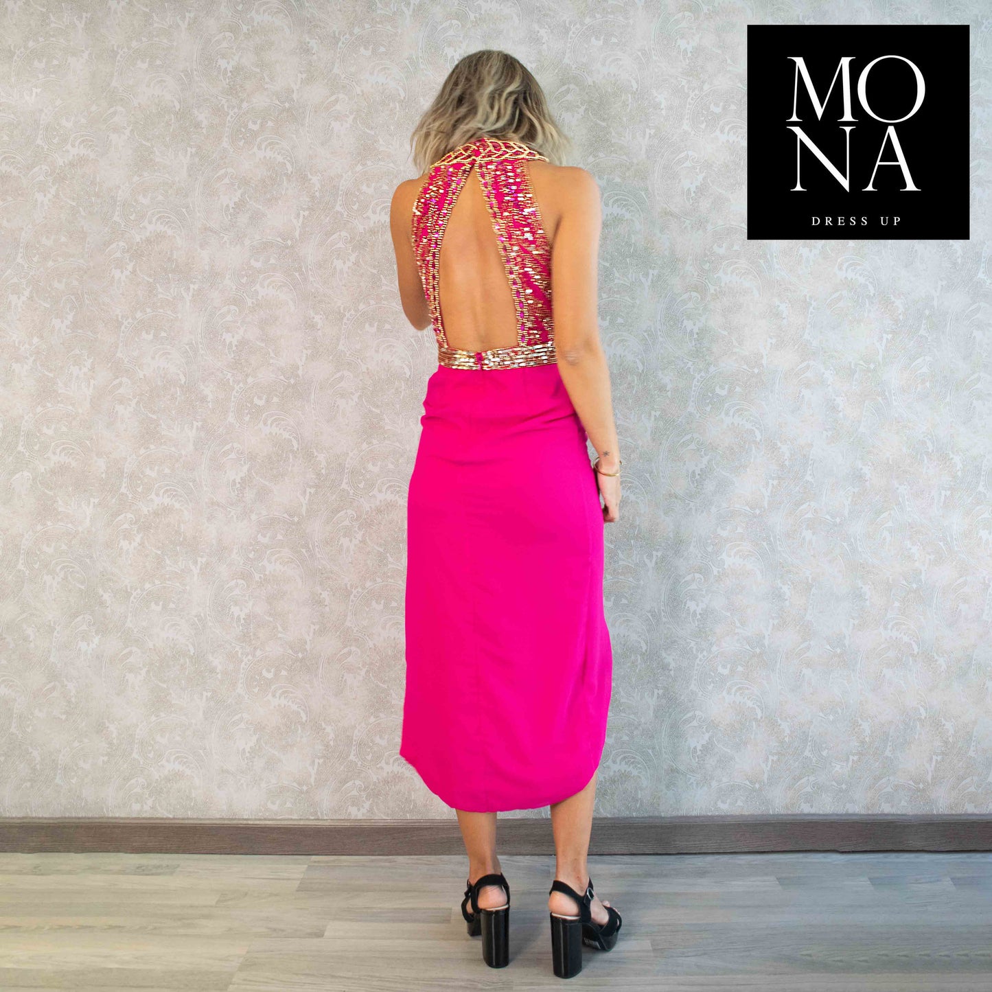 VESTIDO AUGUSTA FUCSIA
