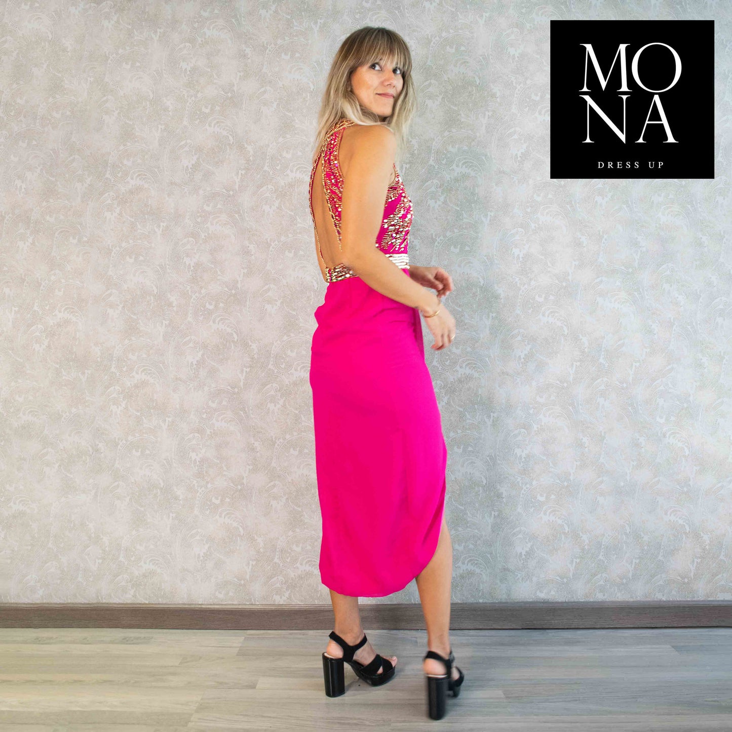 VESTIDO AUGUSTA FUCSIA