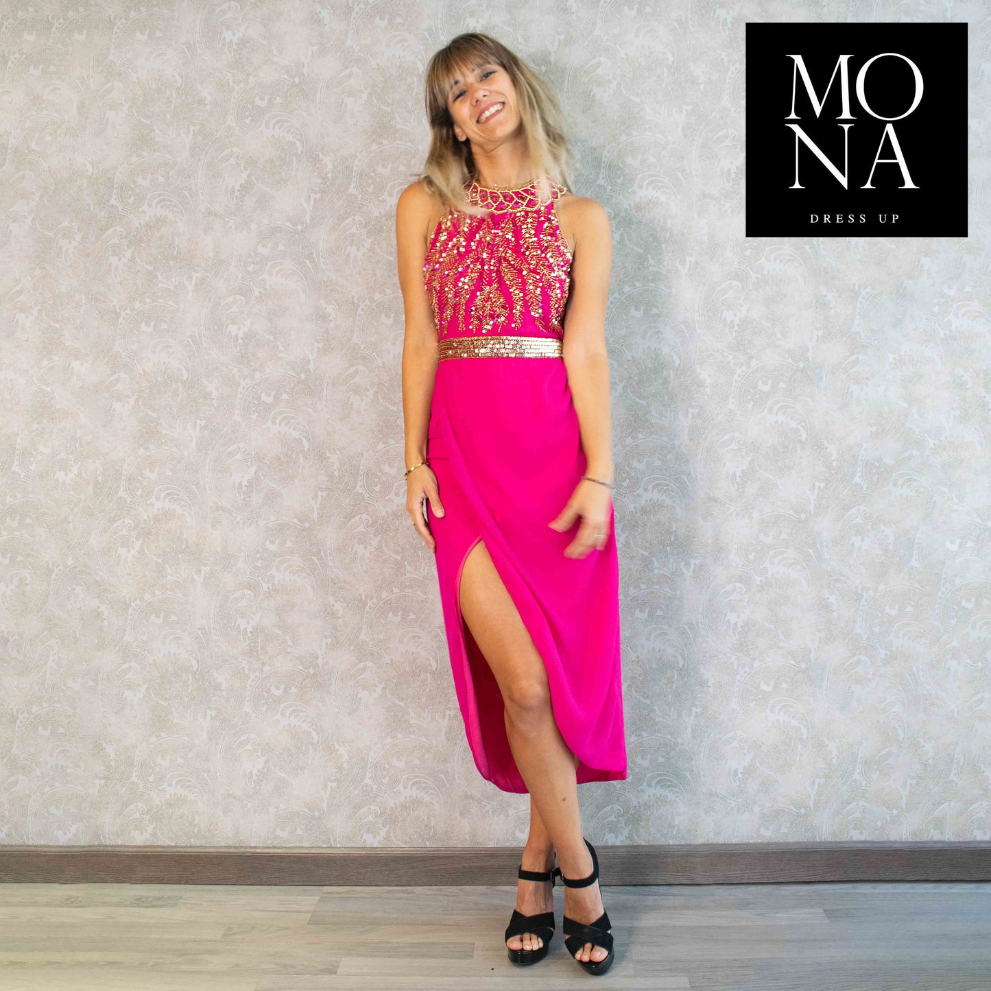 VESTIDO AUGUSTA FUCSIA