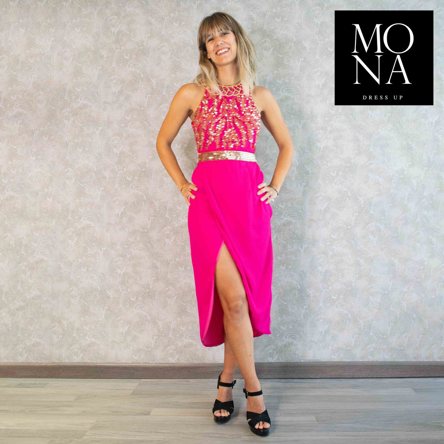 VESTIDO AUGUSTA FUCSIA