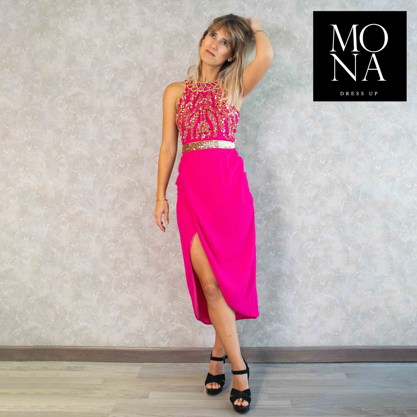 VESTIDO AUGUSTA FUCSIA