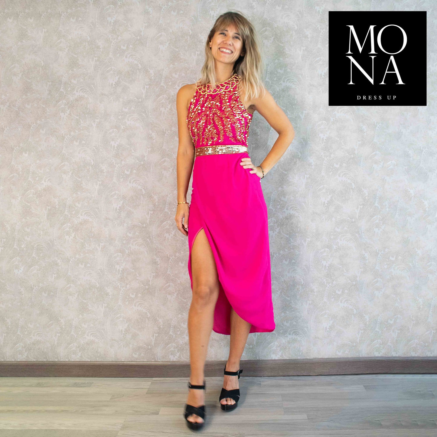 VESTIDO AUGUSTA FUCSIA