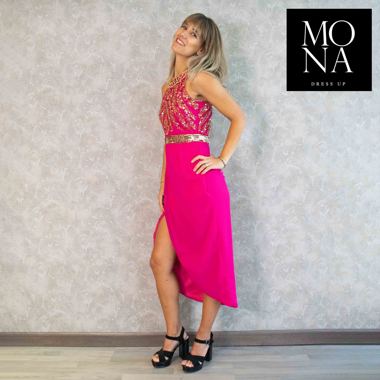VESTIDO AUGUSTA FUCSIA