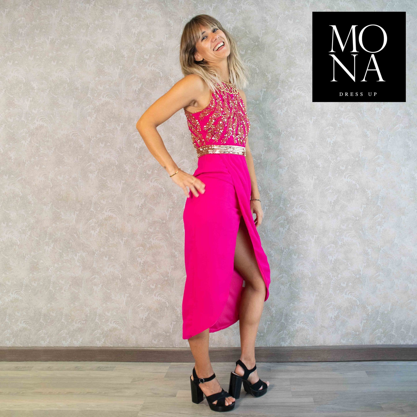 VESTIDO AUGUSTA FUCSIA