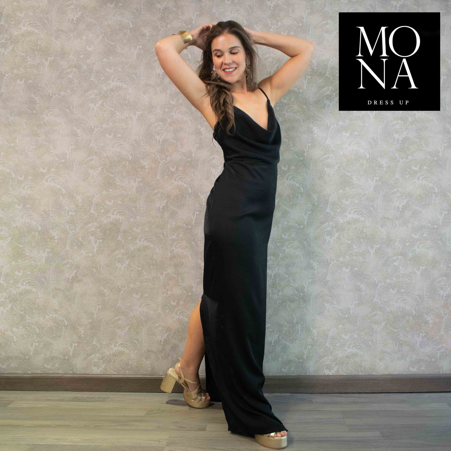 VESTIDO LARGO MARTA NEGRO