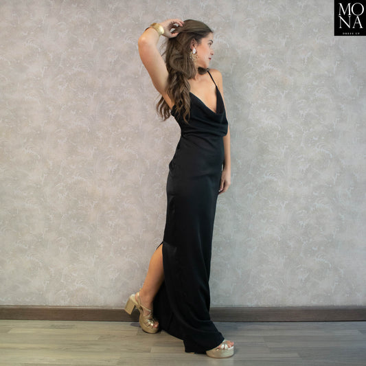 VESTIDO LARGO MARTA NEGRO