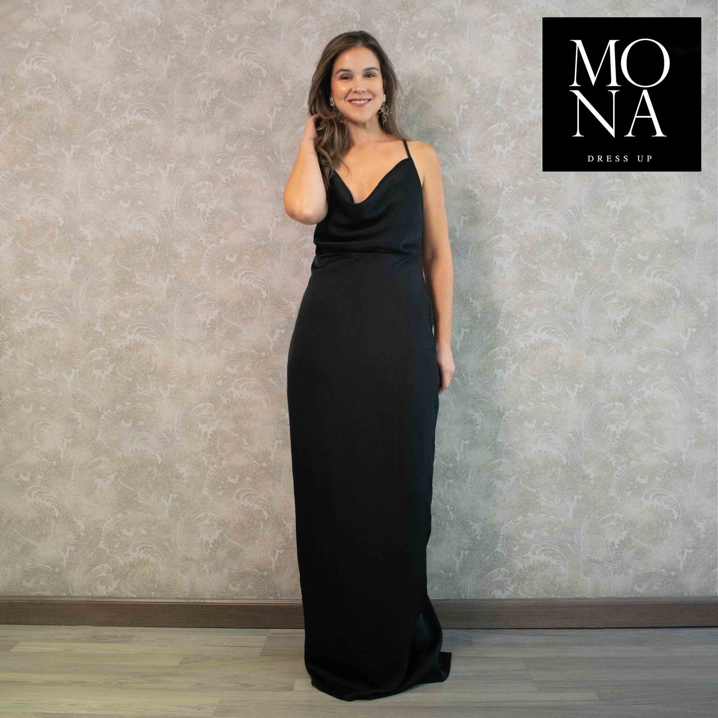 VESTIDO LARGO MARTA NEGRO