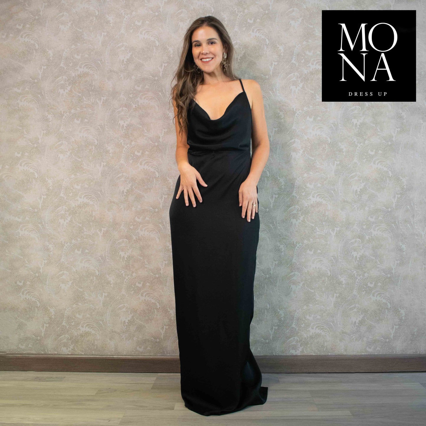 VESTIDO LARGO MARTA NEGRO
