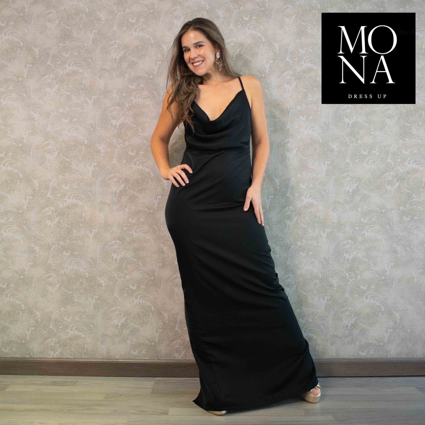 VESTIDO LARGO MARTA NEGRO