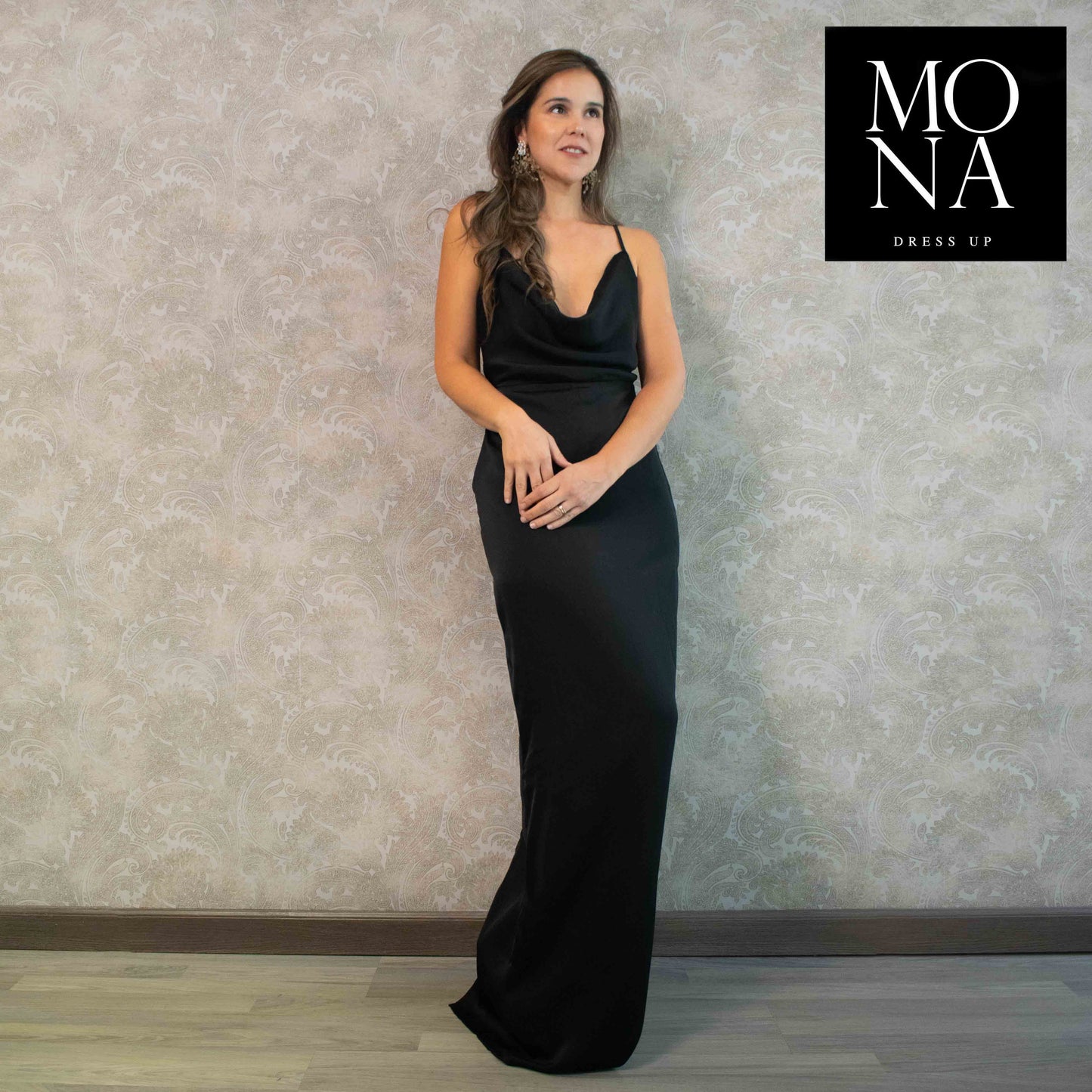 VESTIDO LARGO MARTA NEGRO