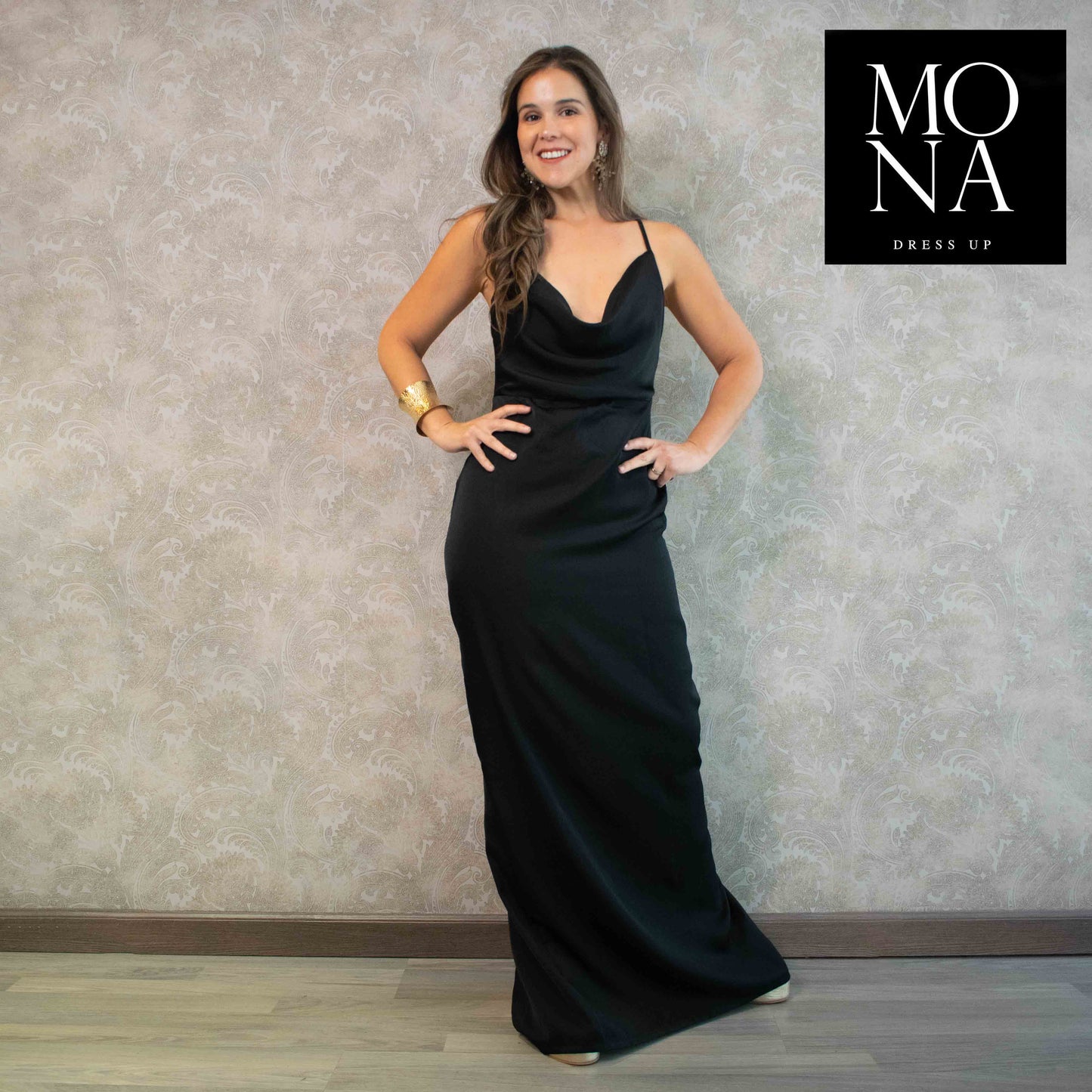 VESTIDO LARGO MARTA NEGRO