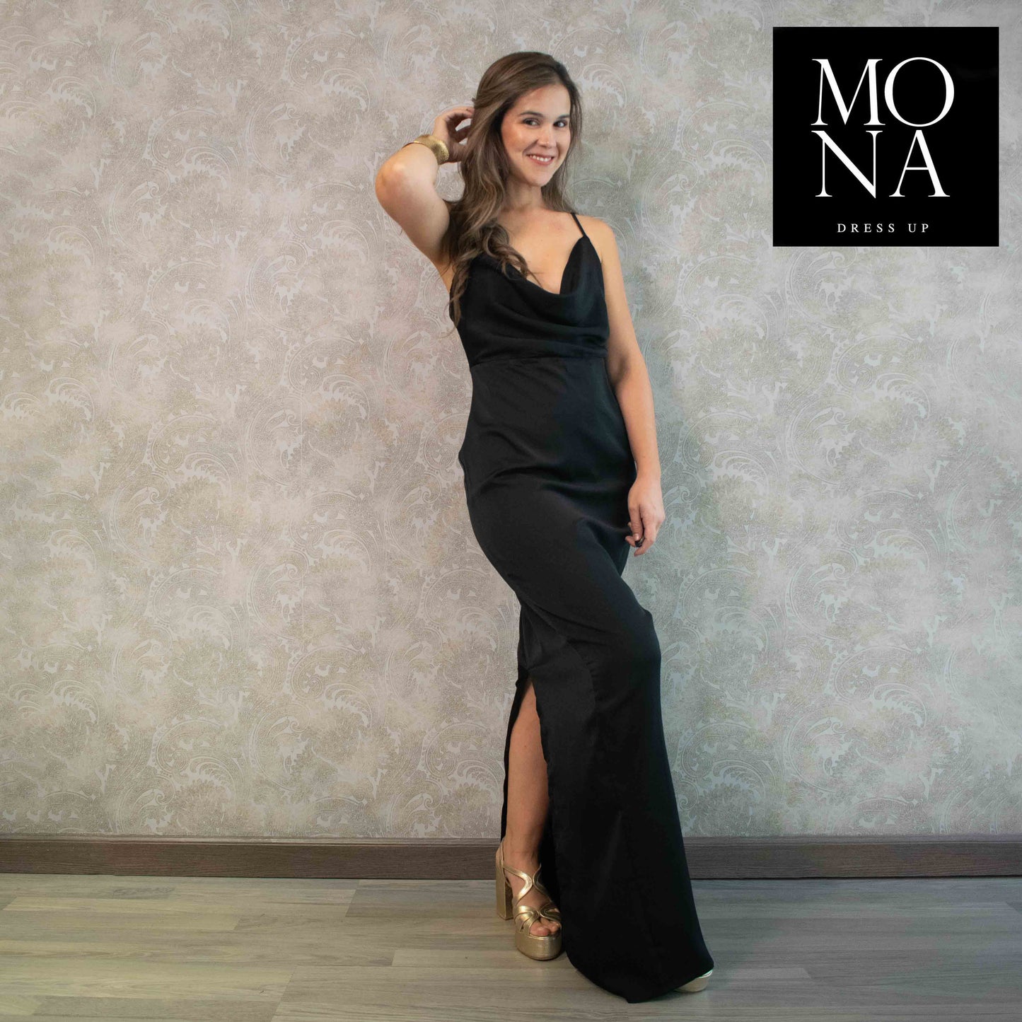 VESTIDO LARGO MARTA NEGRO