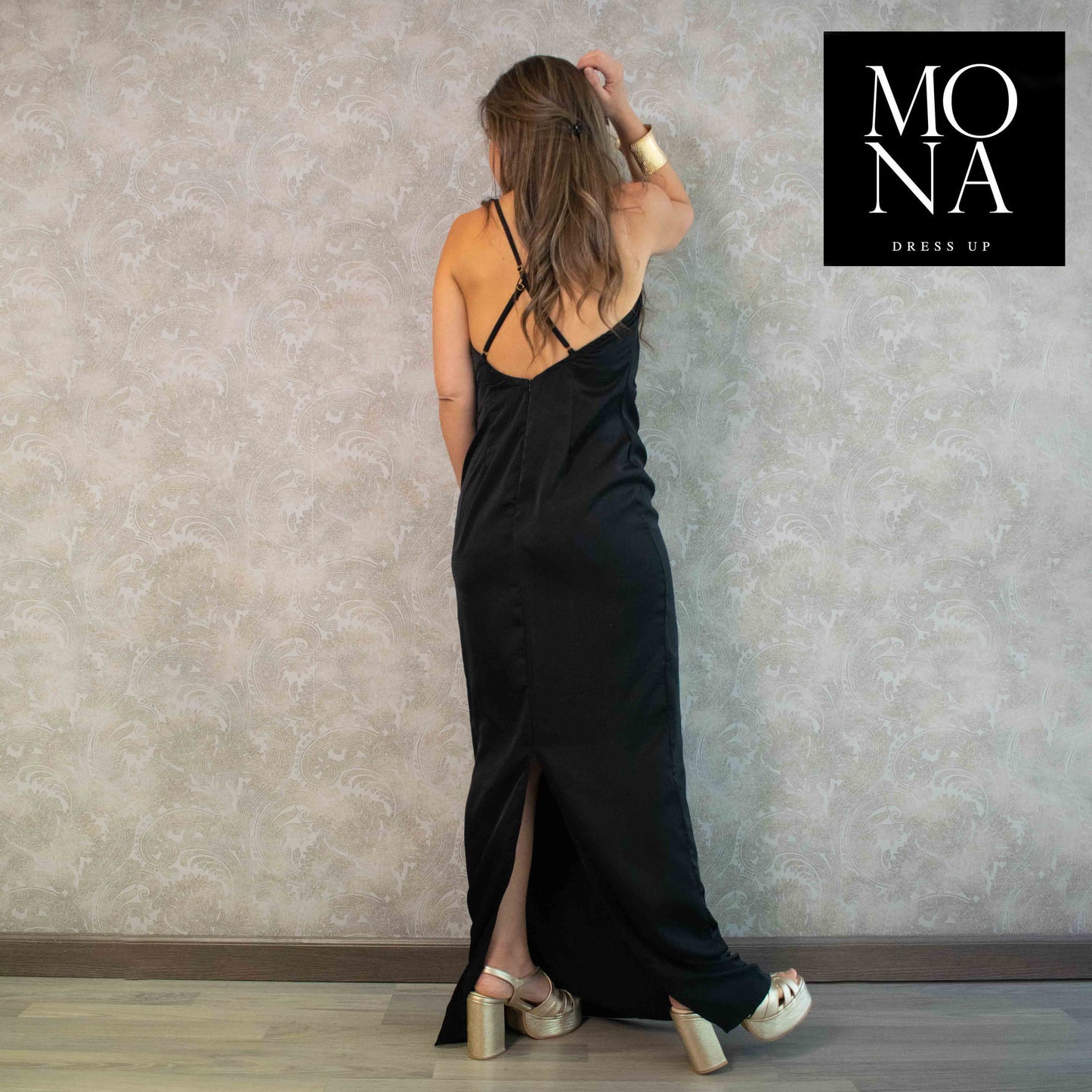 VESTIDO LARGO MARTA NEGRO