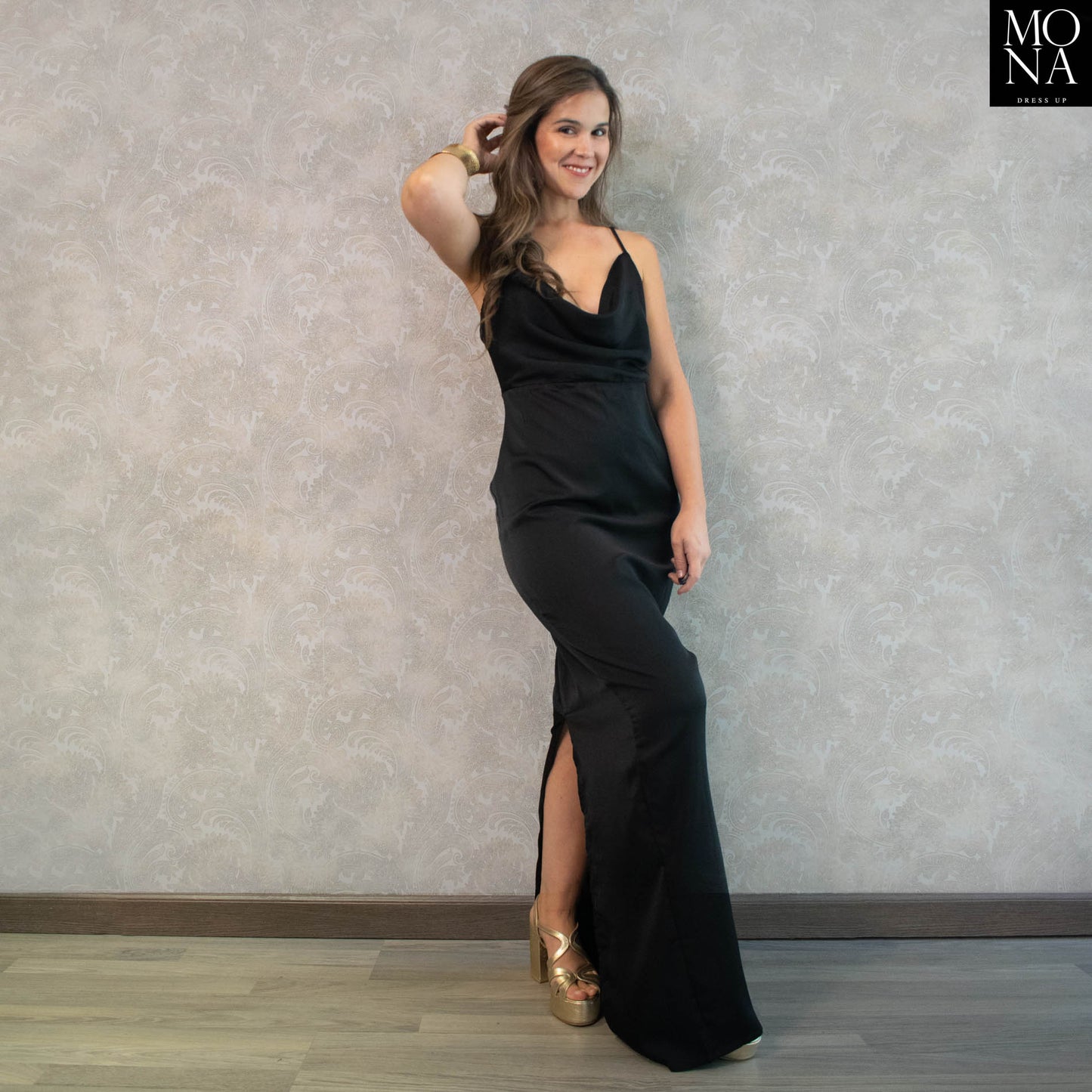 VESTIDO LARGO MARTA NEGRO