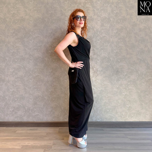 VESTIDO LARGO VERONICA NEGRO