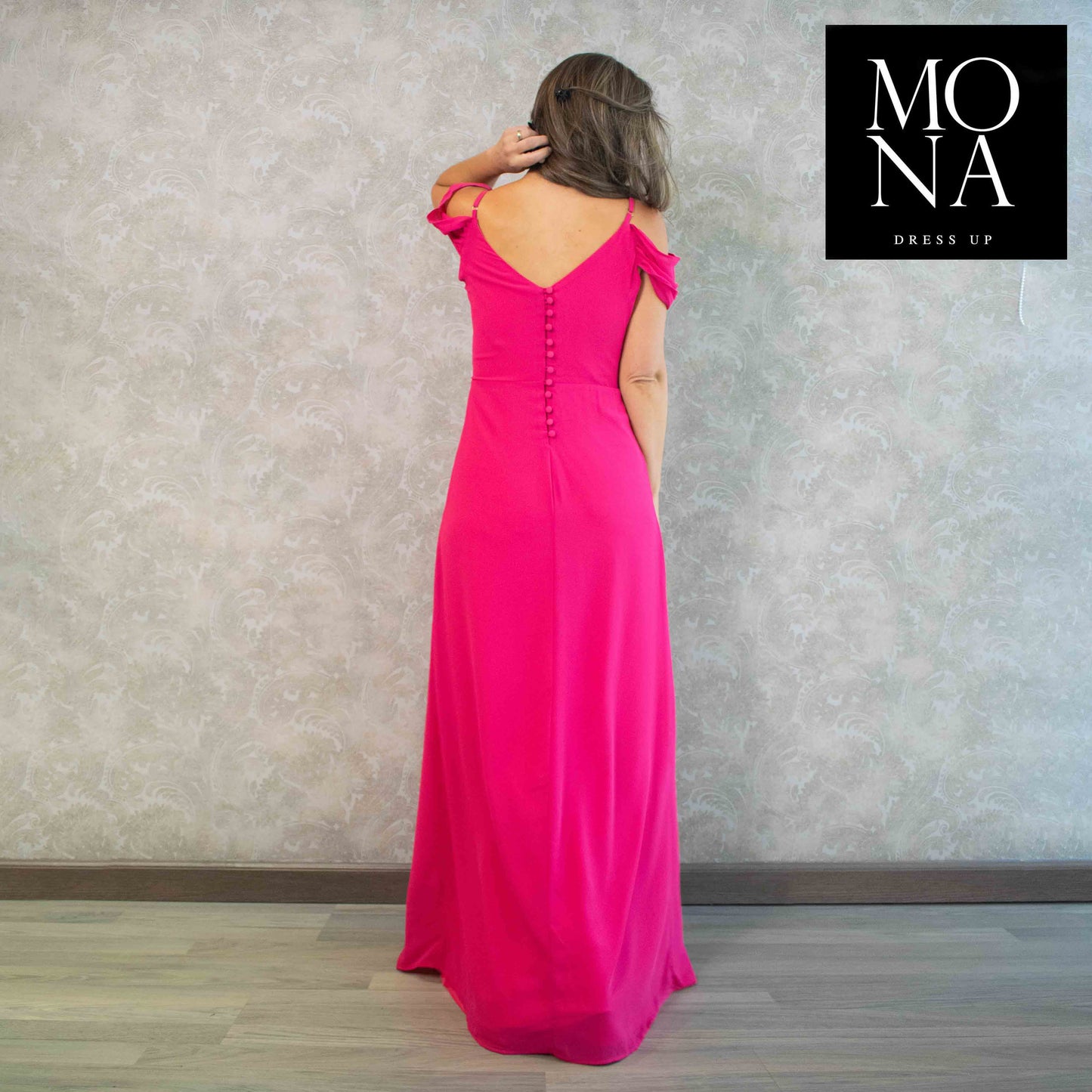 VESTIDO LARGO LILI FUCSIA