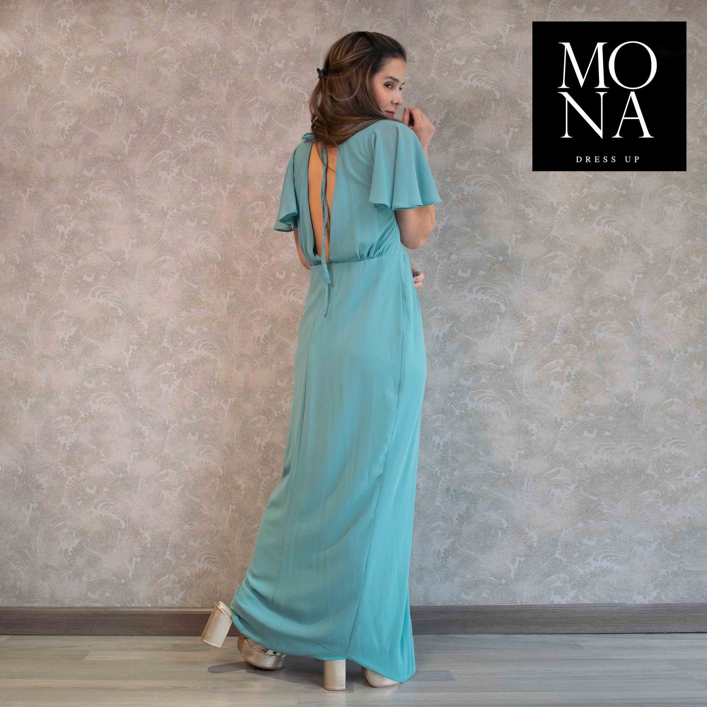 VESTIDO LARGO EVA CELESTE