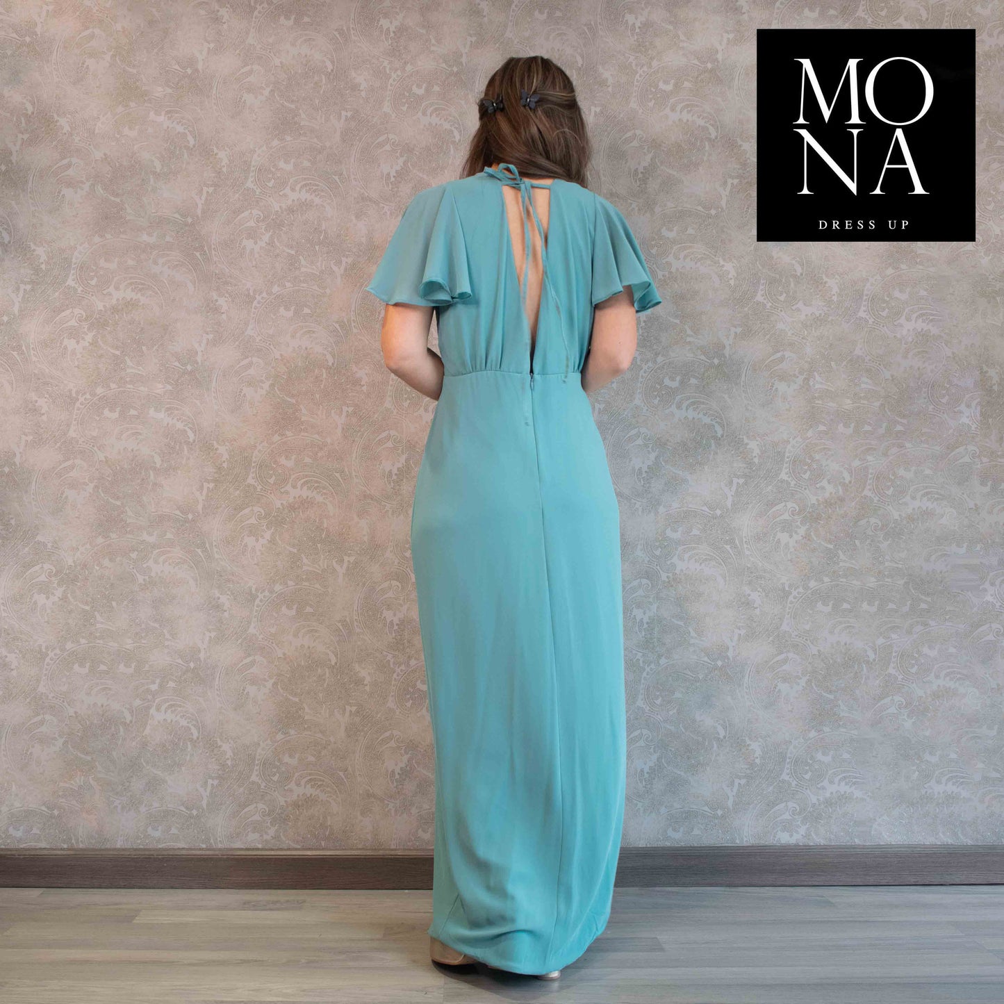 VESTIDO LARGO EVA CELESTE