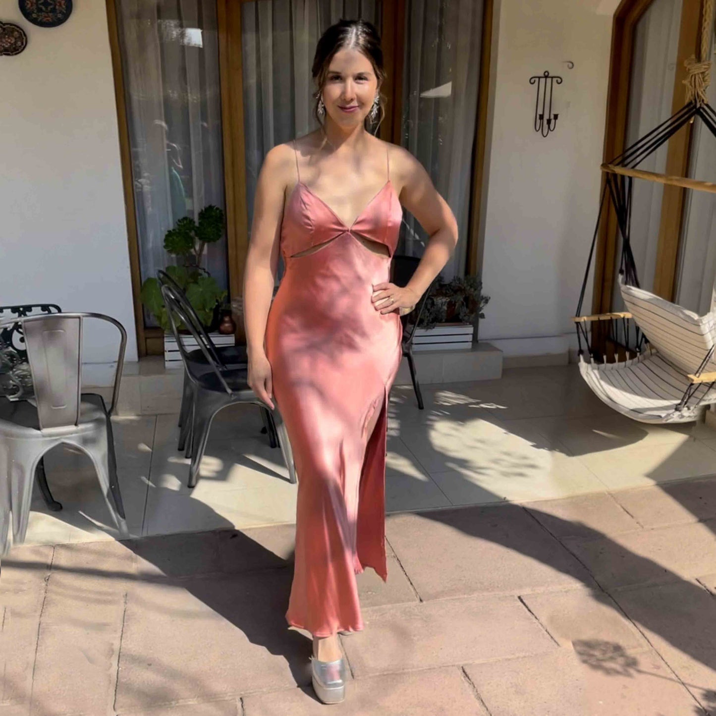 Vestido largo Fabiana damasco, foto 4 de 5