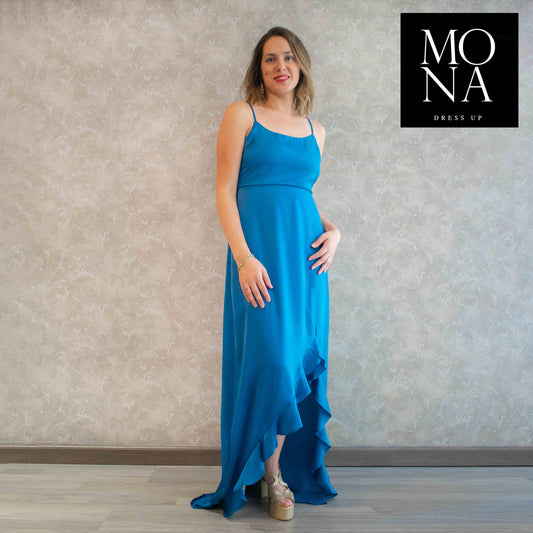 VESTIDO LARGO FERNANDA TURQUESA