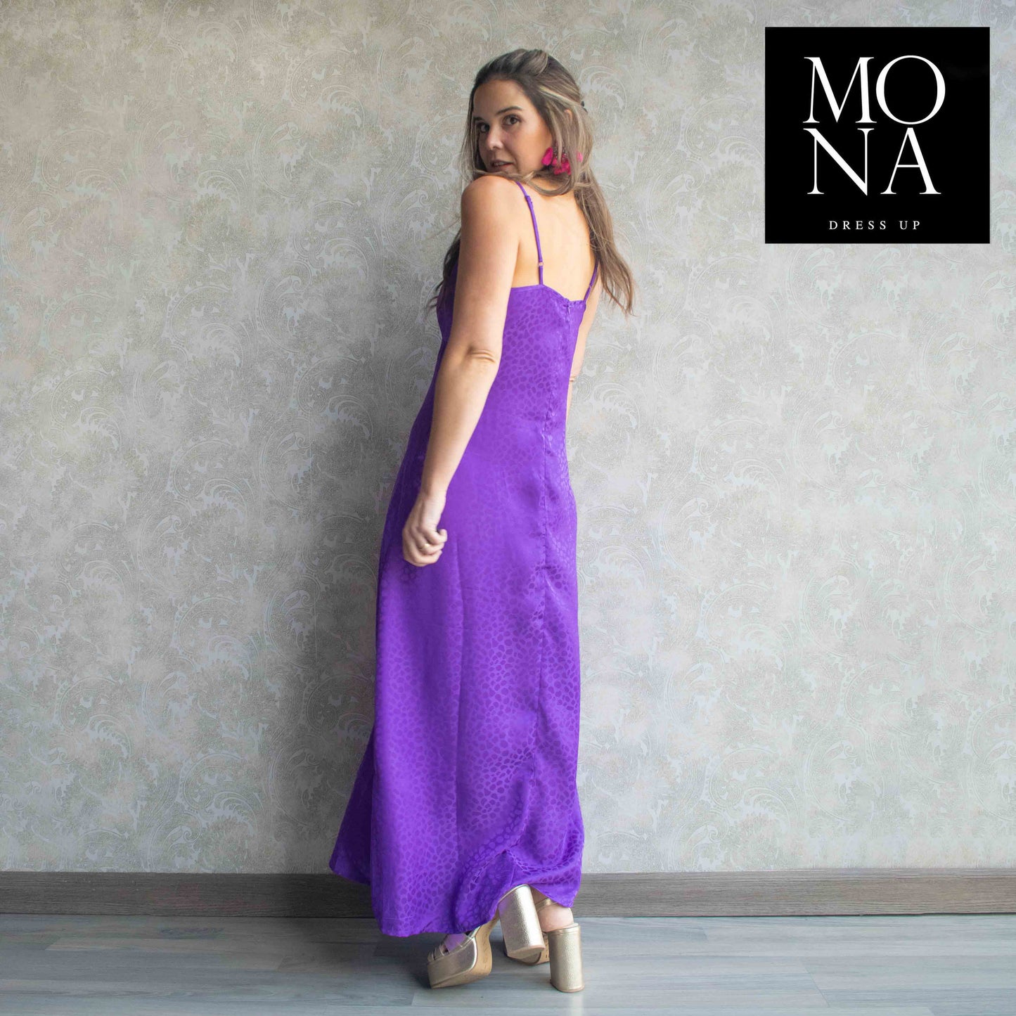 VESTIDO LARGO ANTONIETA MORADO