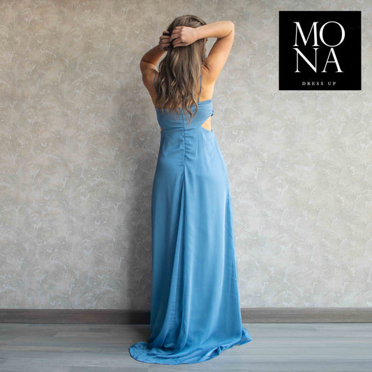 VESTIDO LARGO ATENEA AZUL VELA