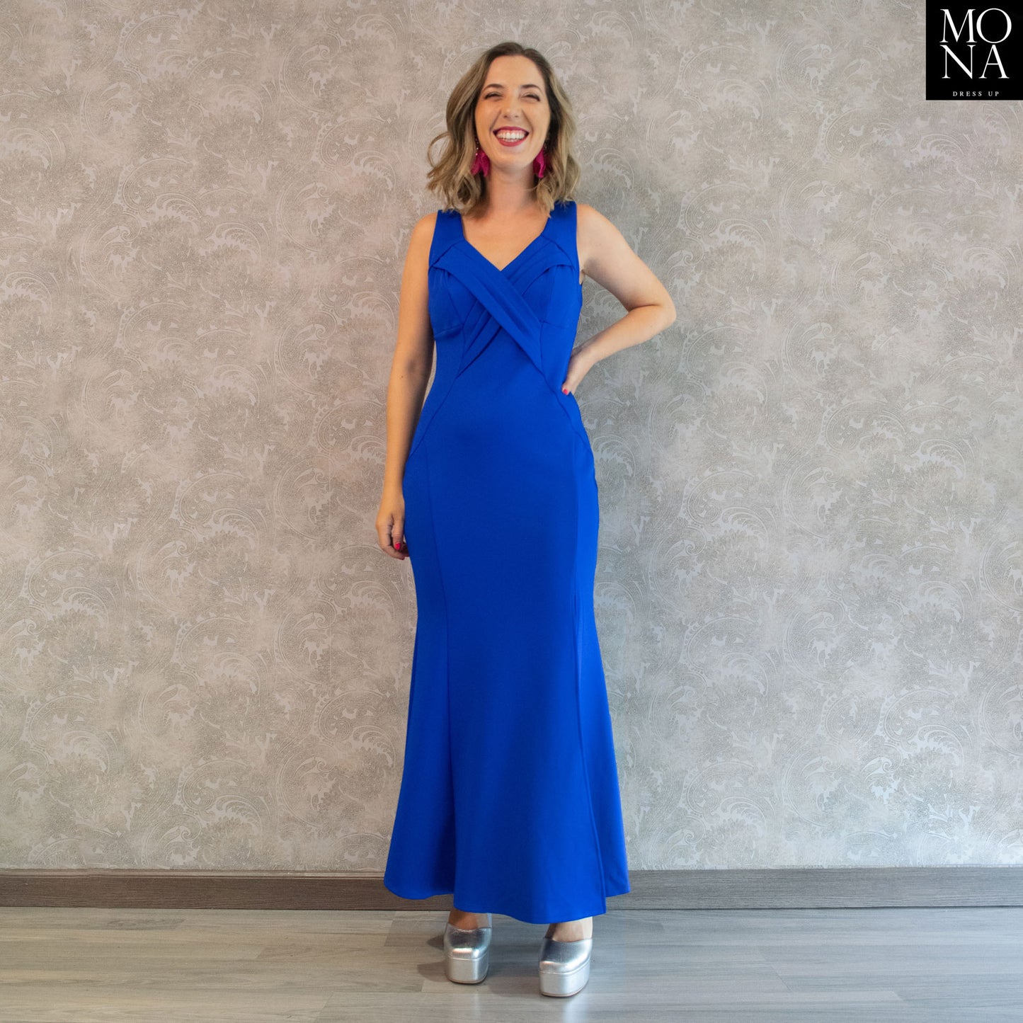 VESTIDO LARGO ISABELLA AZUL