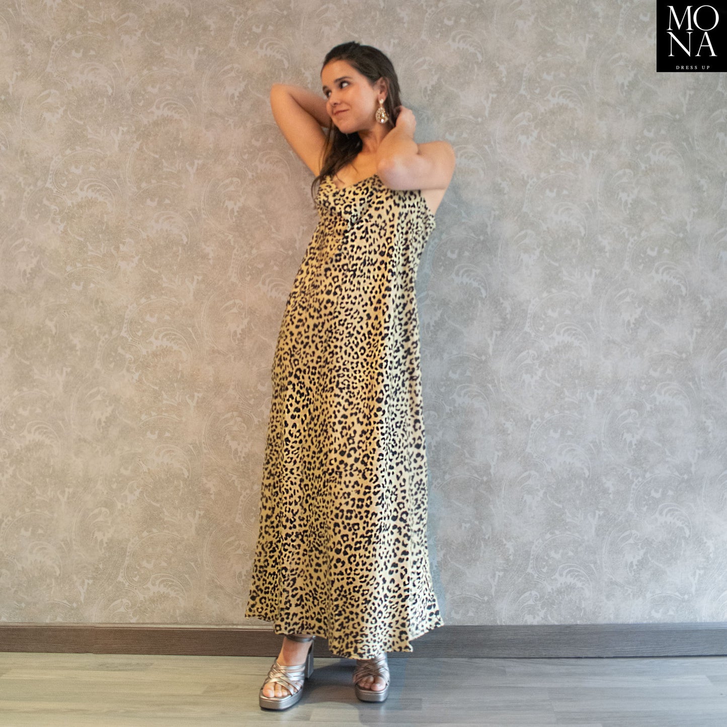 VESTIDO LARGO AMALIA LEOPARDO