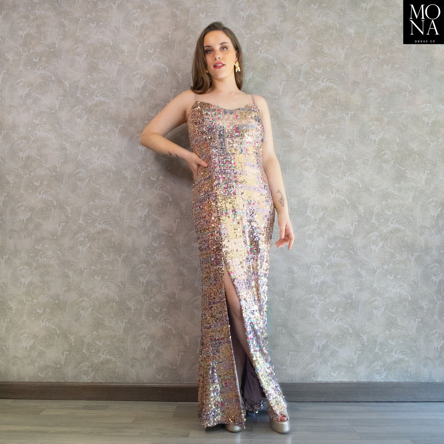 VESTIDO LARGO CLAUDIA MULTICOLOR