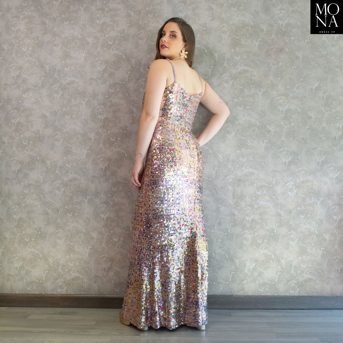 VESTIDO LARGO CLAUDIA MULTICOLOR