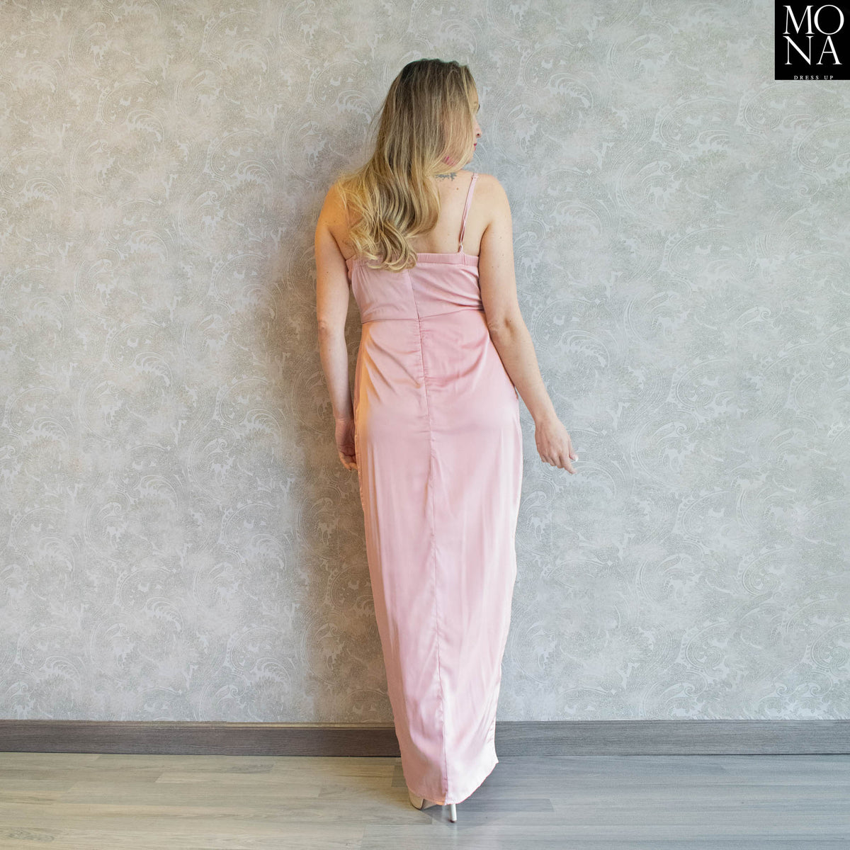 Vestido largo Coni rosa, foto 2 de 7