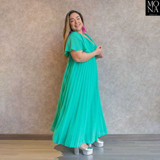 VESTIDO LARGO IGNACIA VERDE
