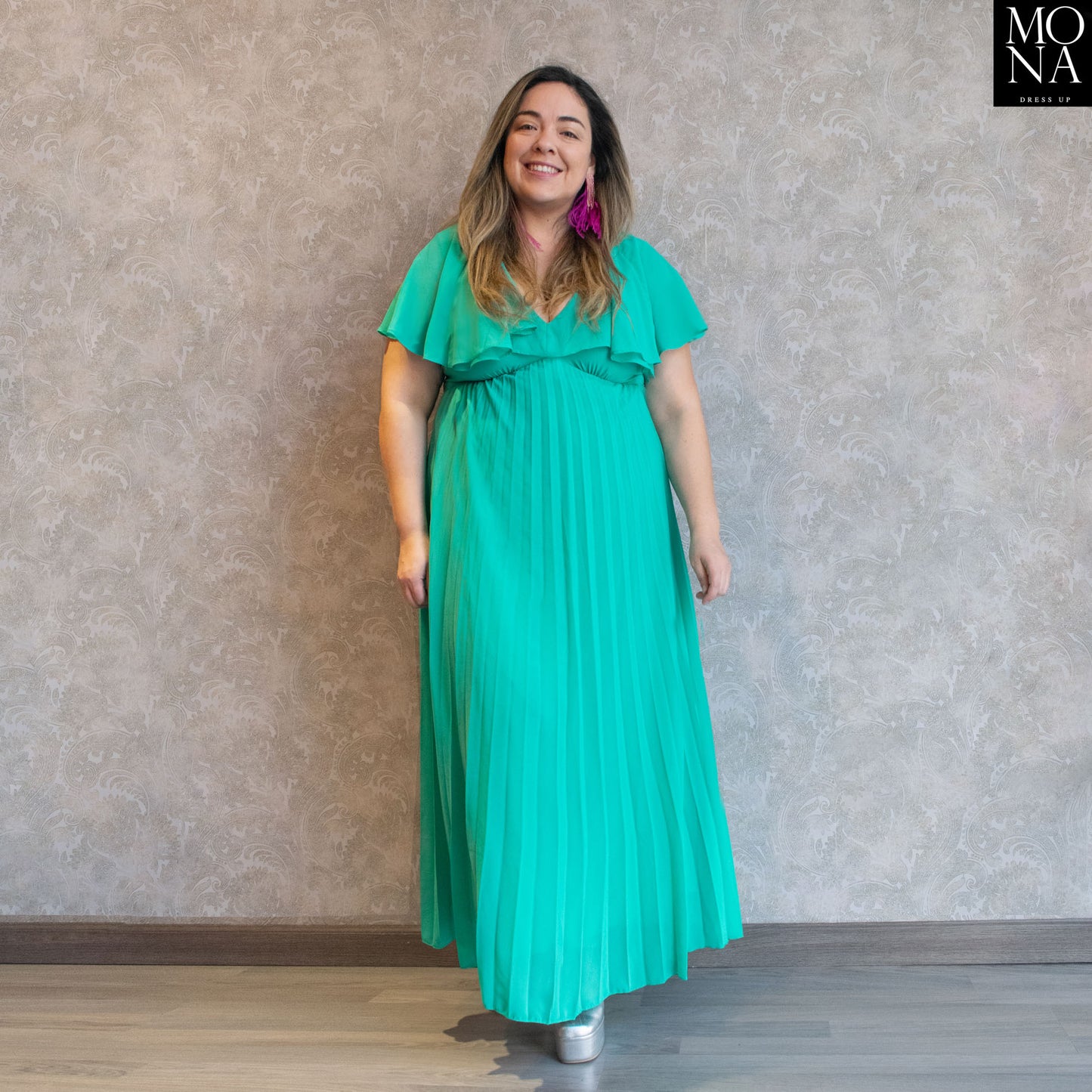 VESTIDO LARGO IGNACIA VERDE