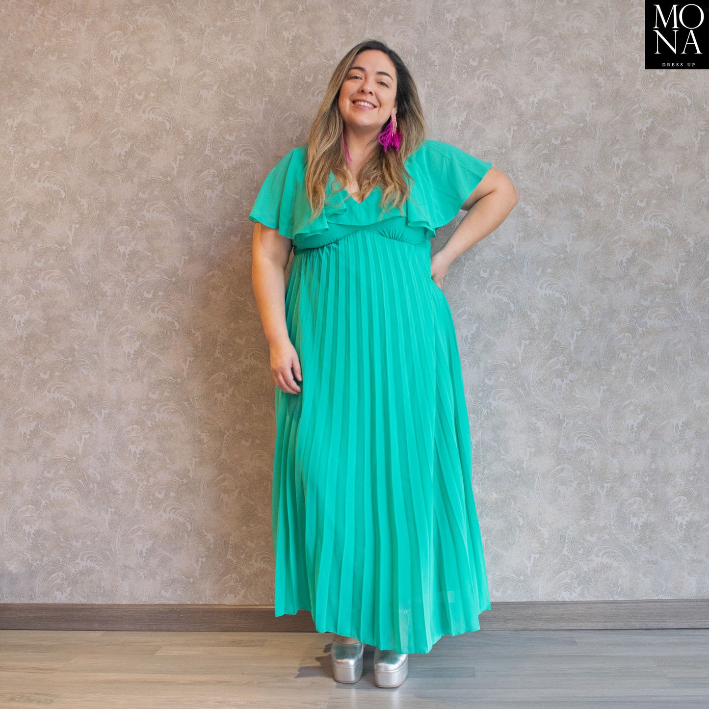 VESTIDO LARGO IGNACIA VERDE