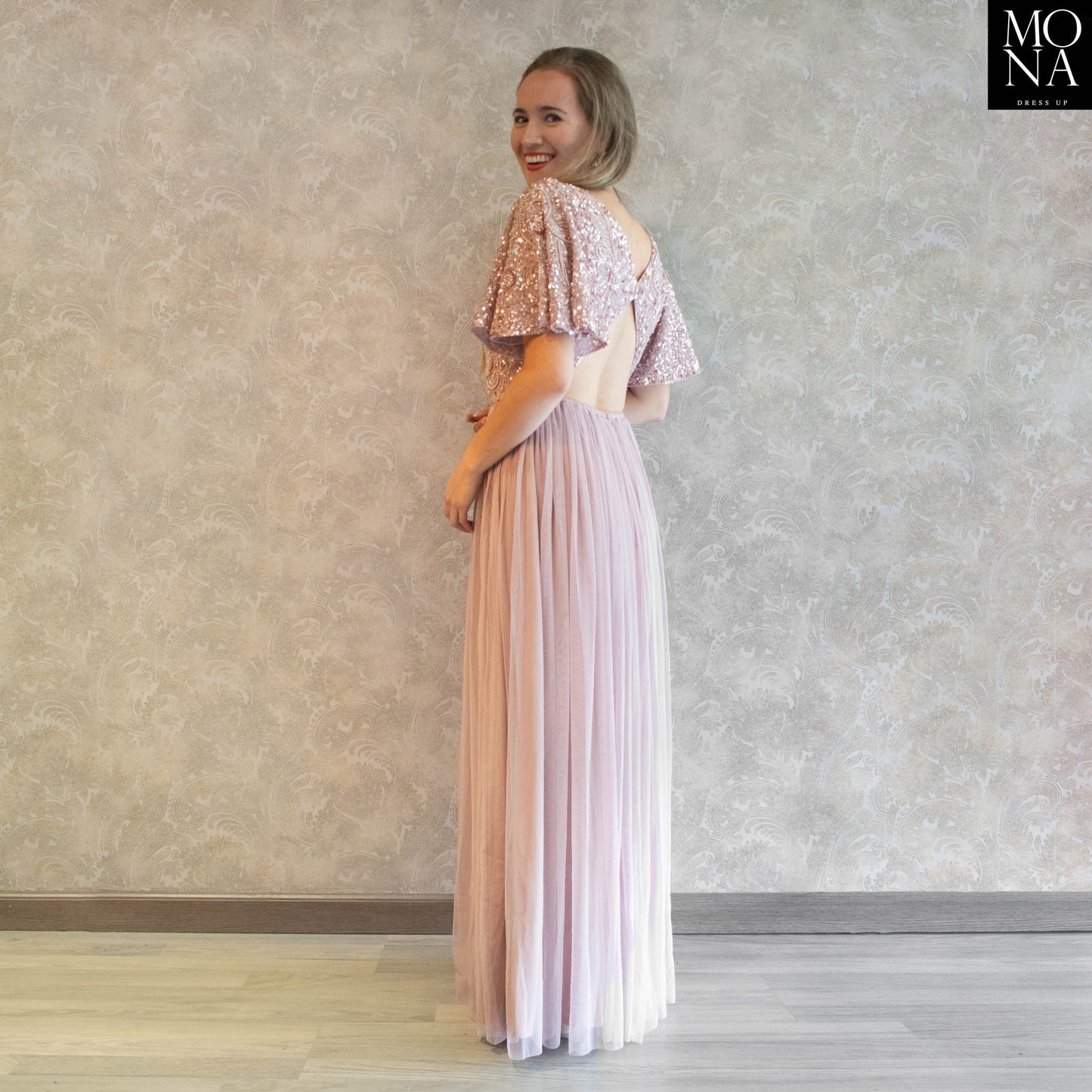 VESTIDO LARGO ALMUDENA ROSA