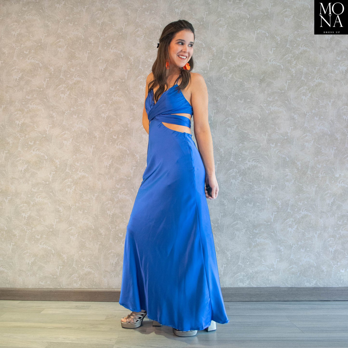 VESTIDO LARGO PASCULA AZUL