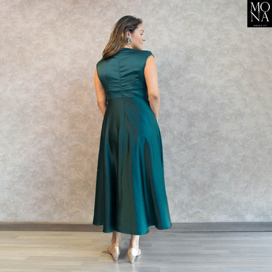 VESTIDO LARGO MAGDALENA VERDE