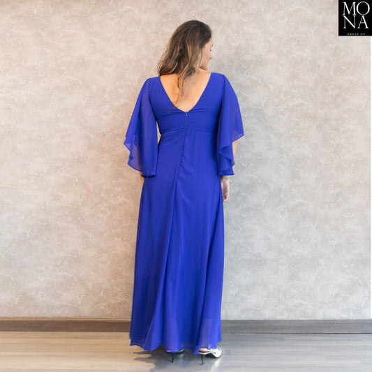 VESTIDO LARGO DIANA AZULINO